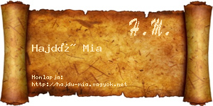 Hajdú Mia névjegykártya