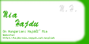 mia hajdu business card